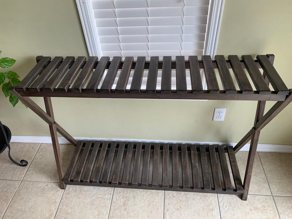 Wood Plant Bench Stand