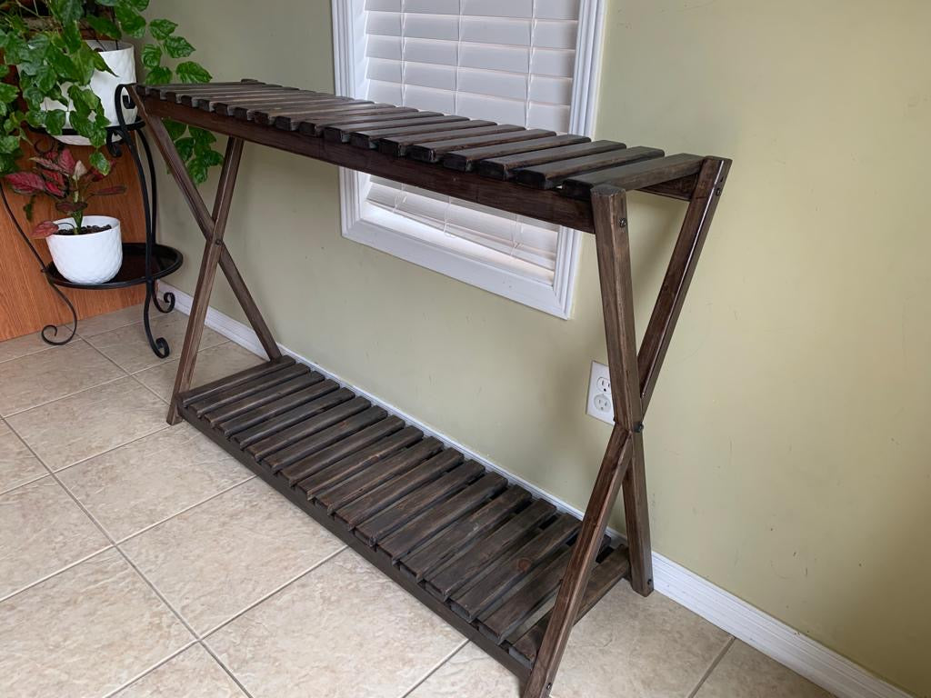 Wood Plant Bench Stand