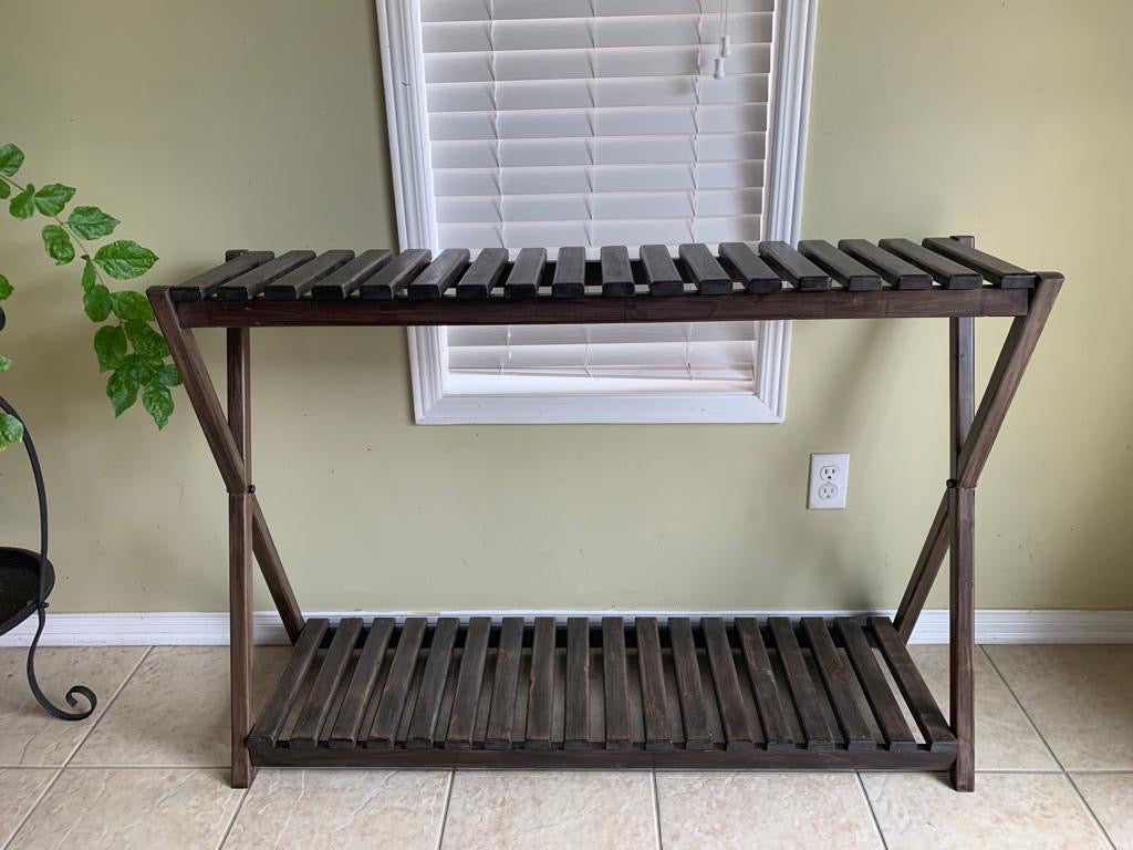 Wood Plant Bench Stand