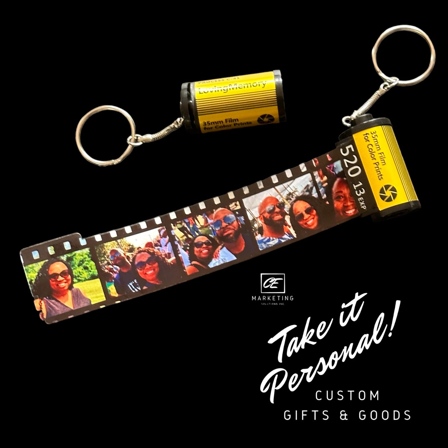 Film strip keychain