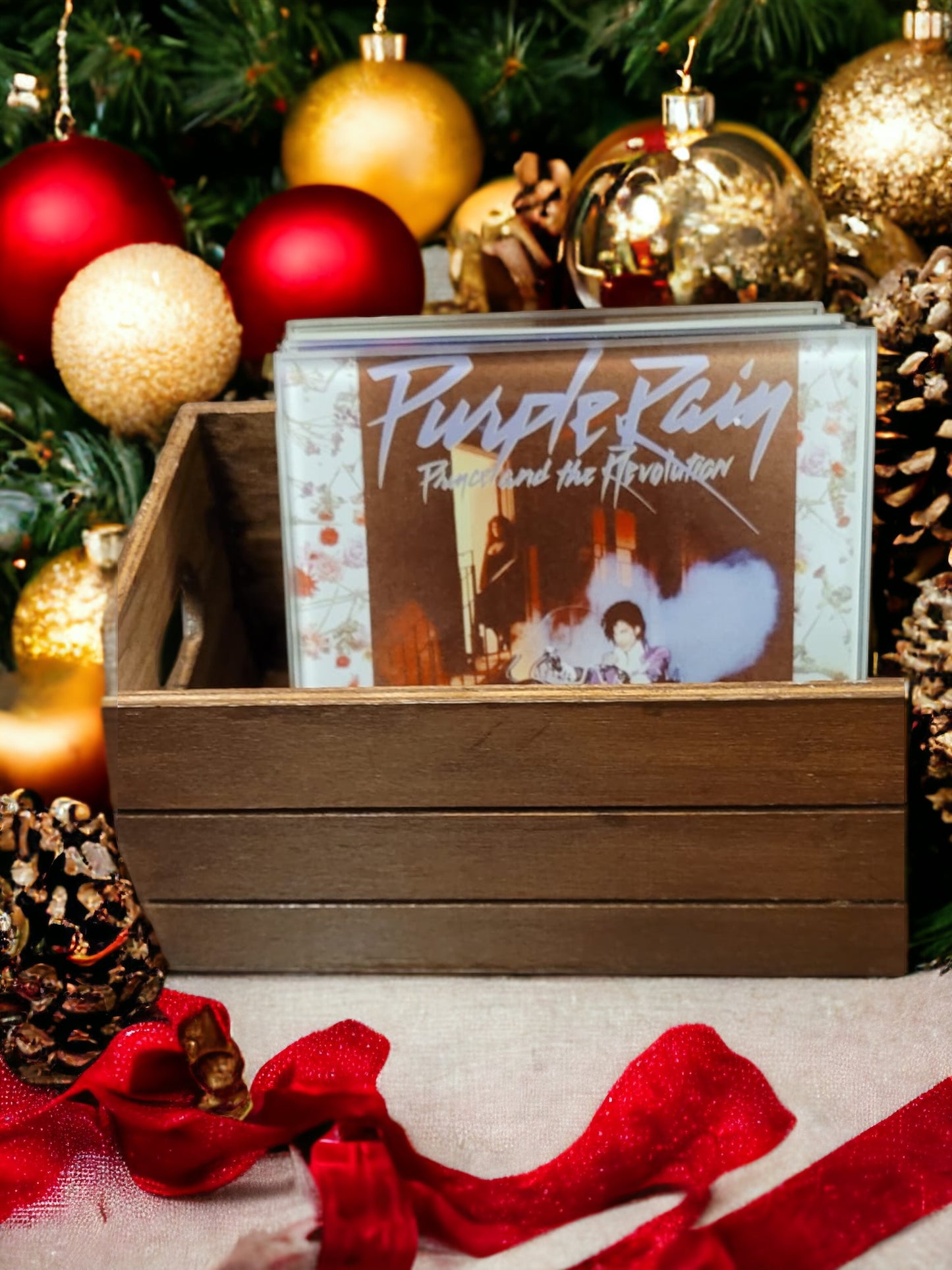 Custom Record Cover Glass Coaster in Crate