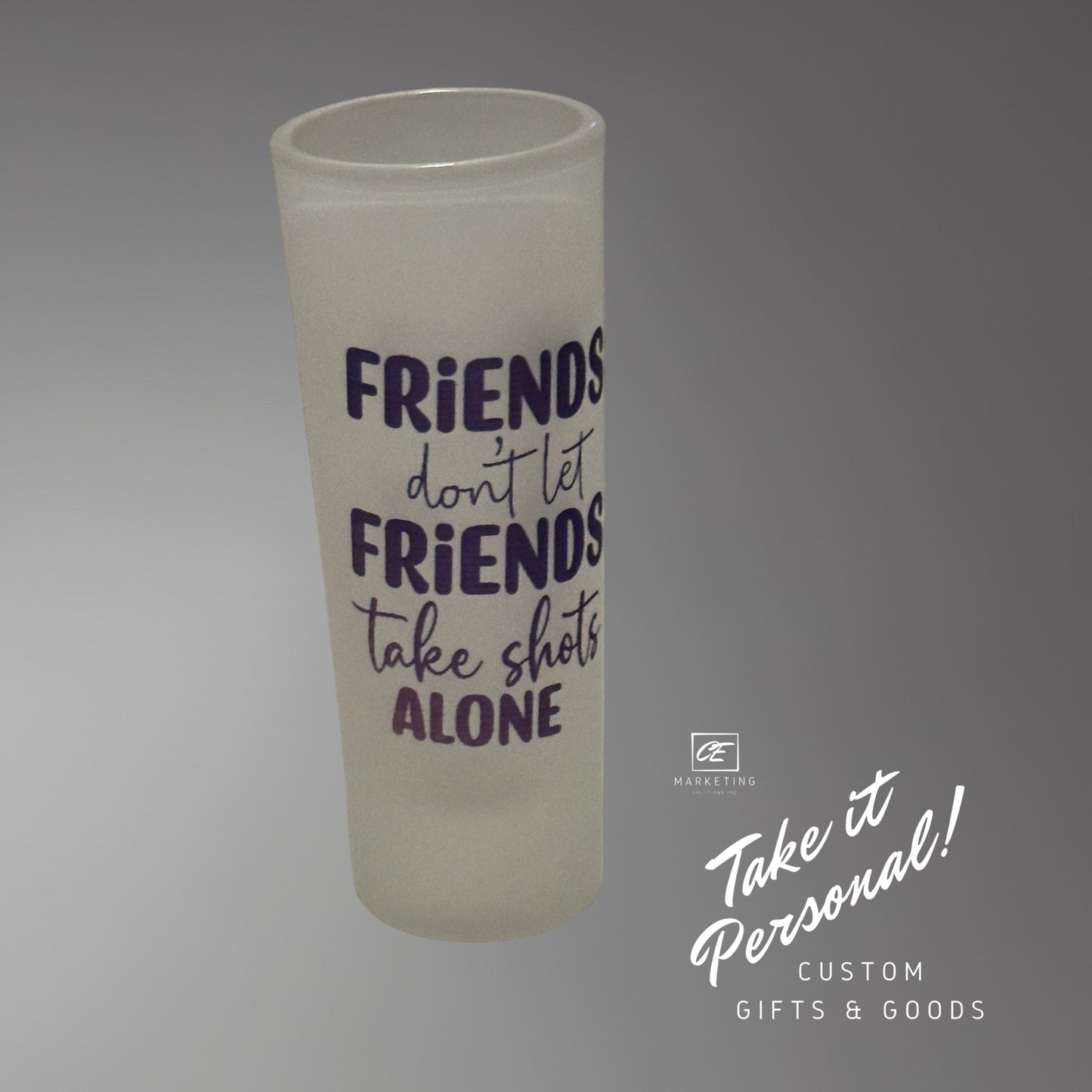Tall Shot Glass Custom inked