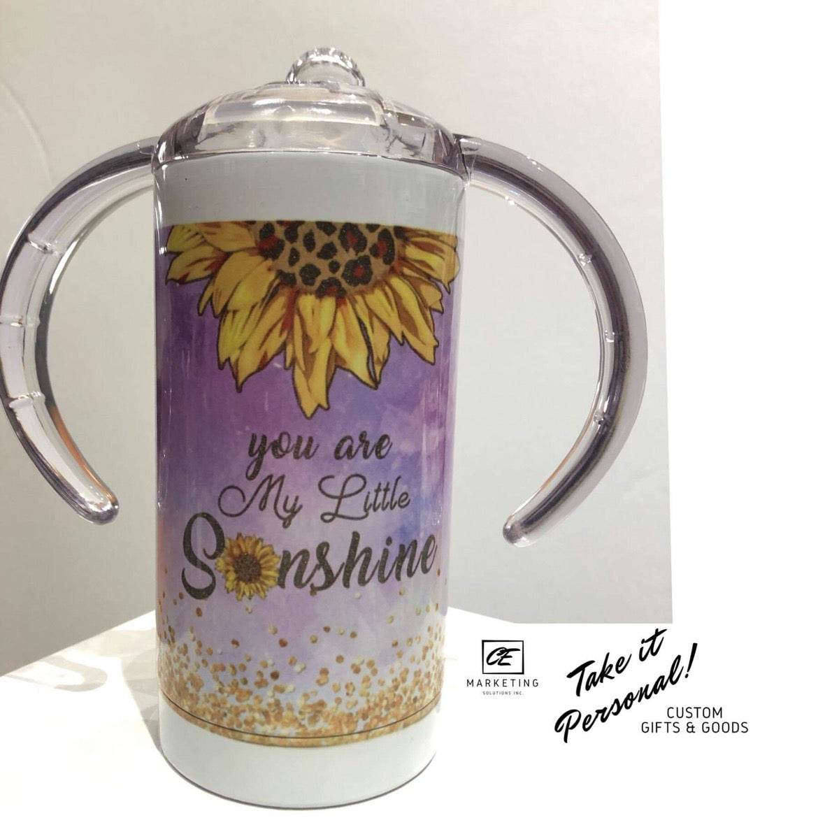 Custom 12 oz Baby Sippy Cup Inked