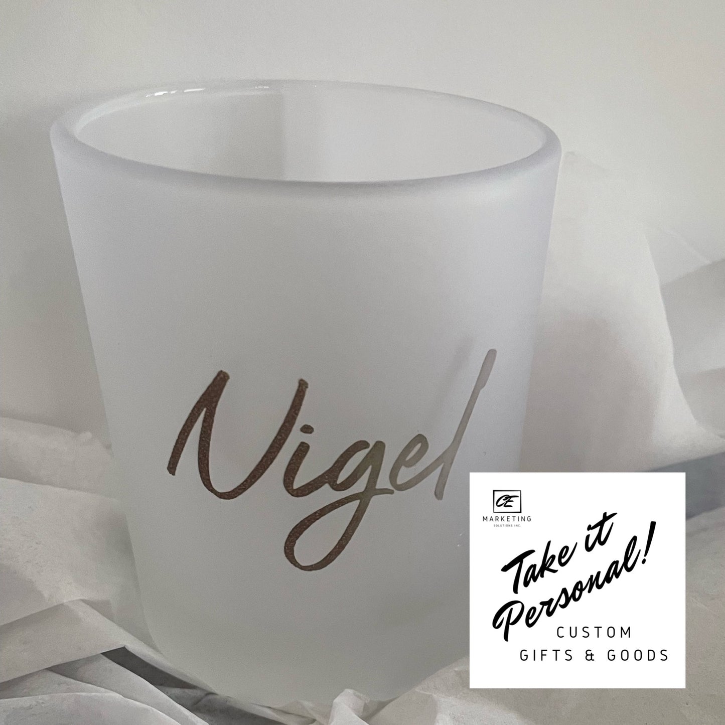 Inked Whiskey Glass inked