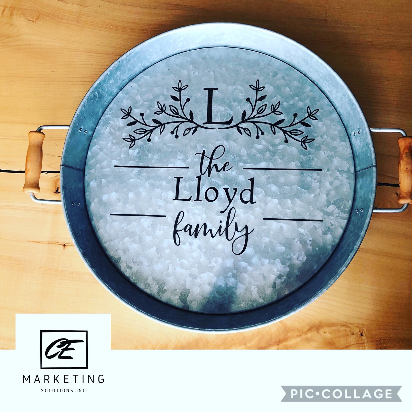 Round Custom Tray Galvanized