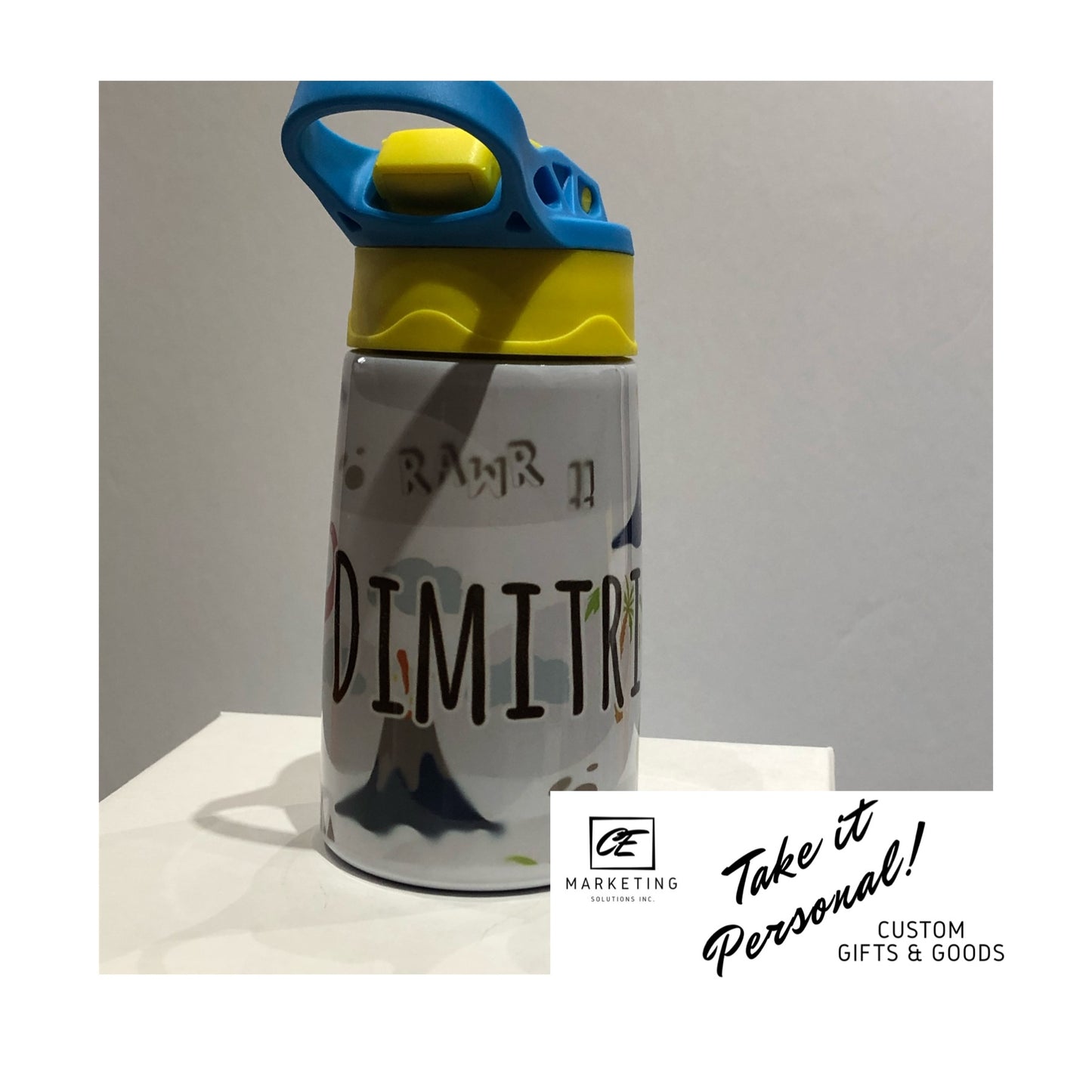 Custom Kids Water Bottle inked