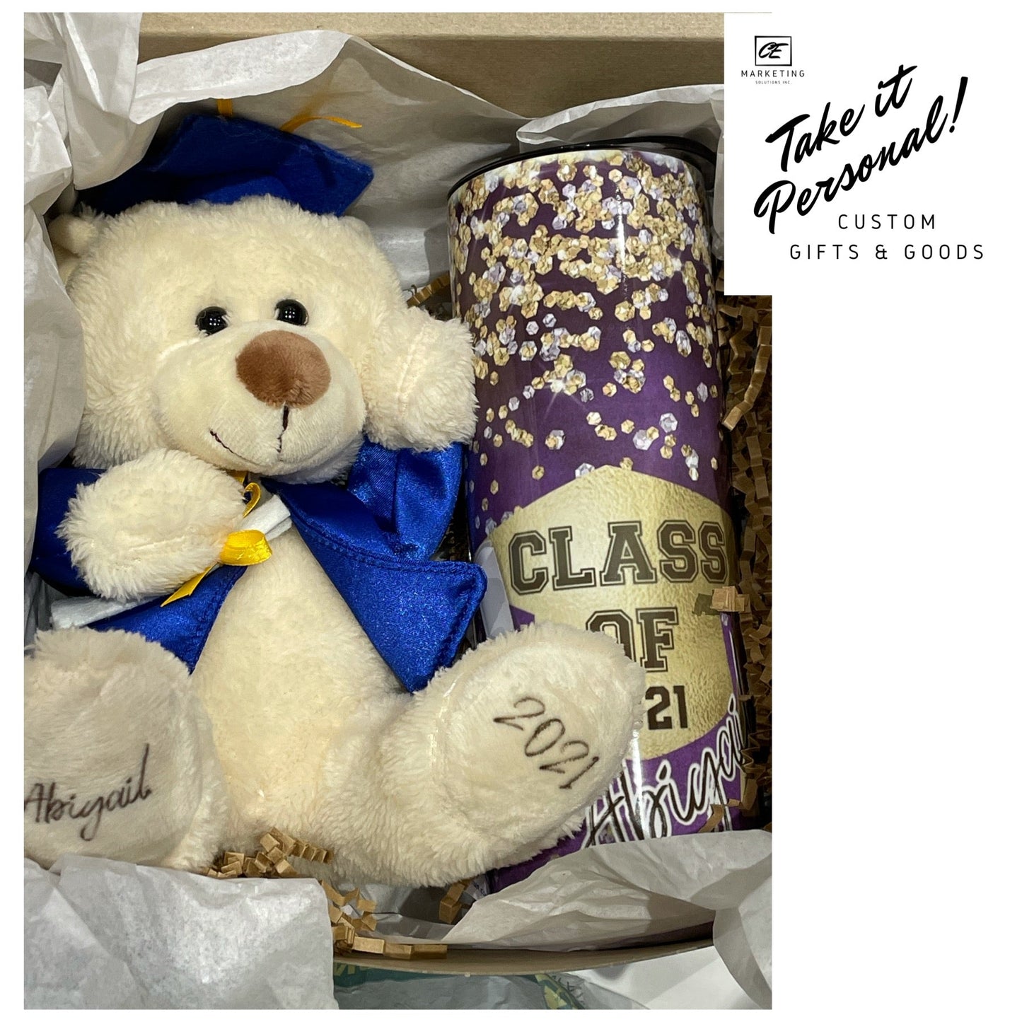 Graduation Bear & Tumbler Combo