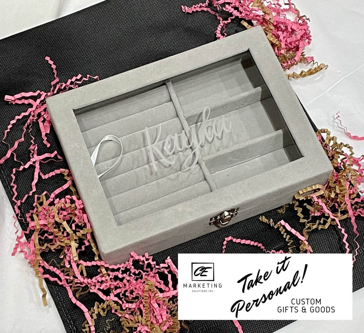 Glass Etched Custom Jewelry Box