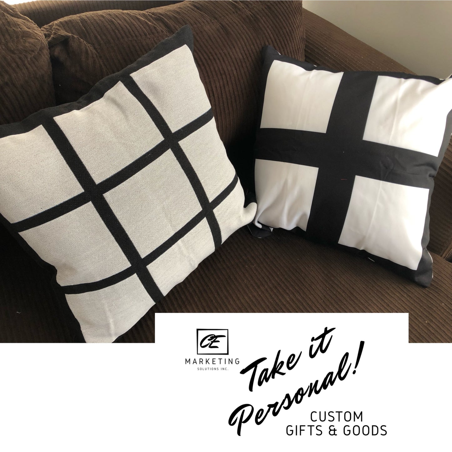 Photo Panel Pillow Inked