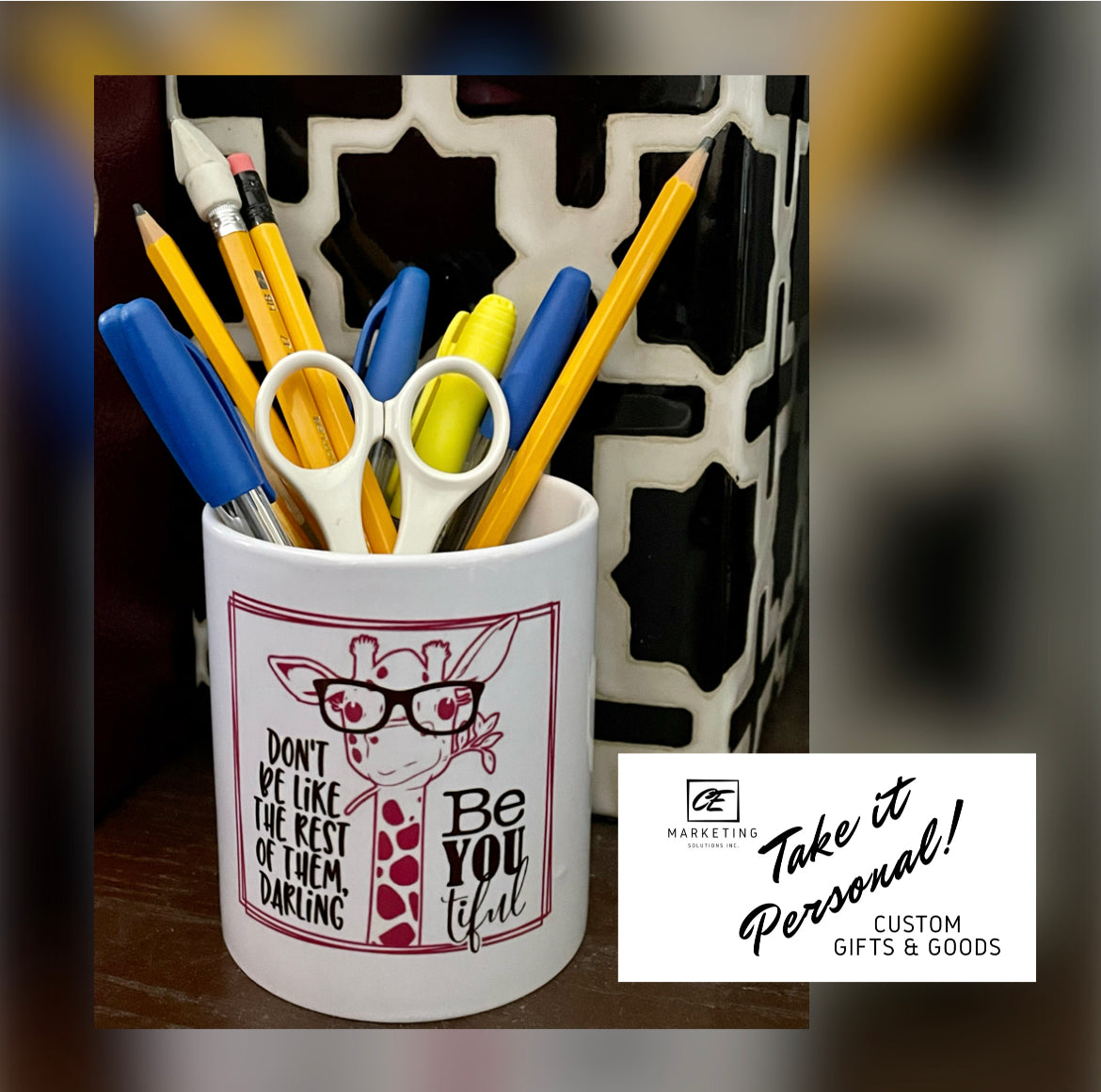 Custom 11 oz Pen/Pencil Holder
