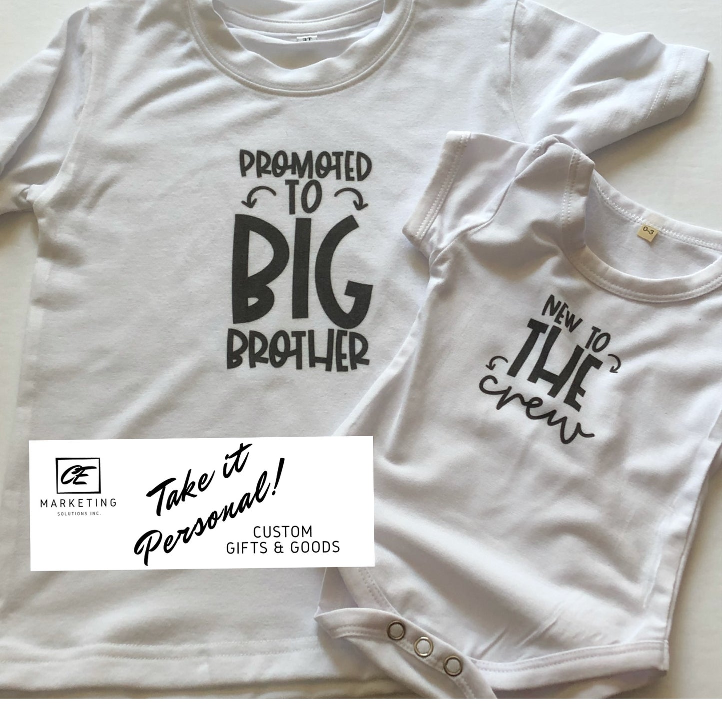 Onesie and Toddler shirt set inked