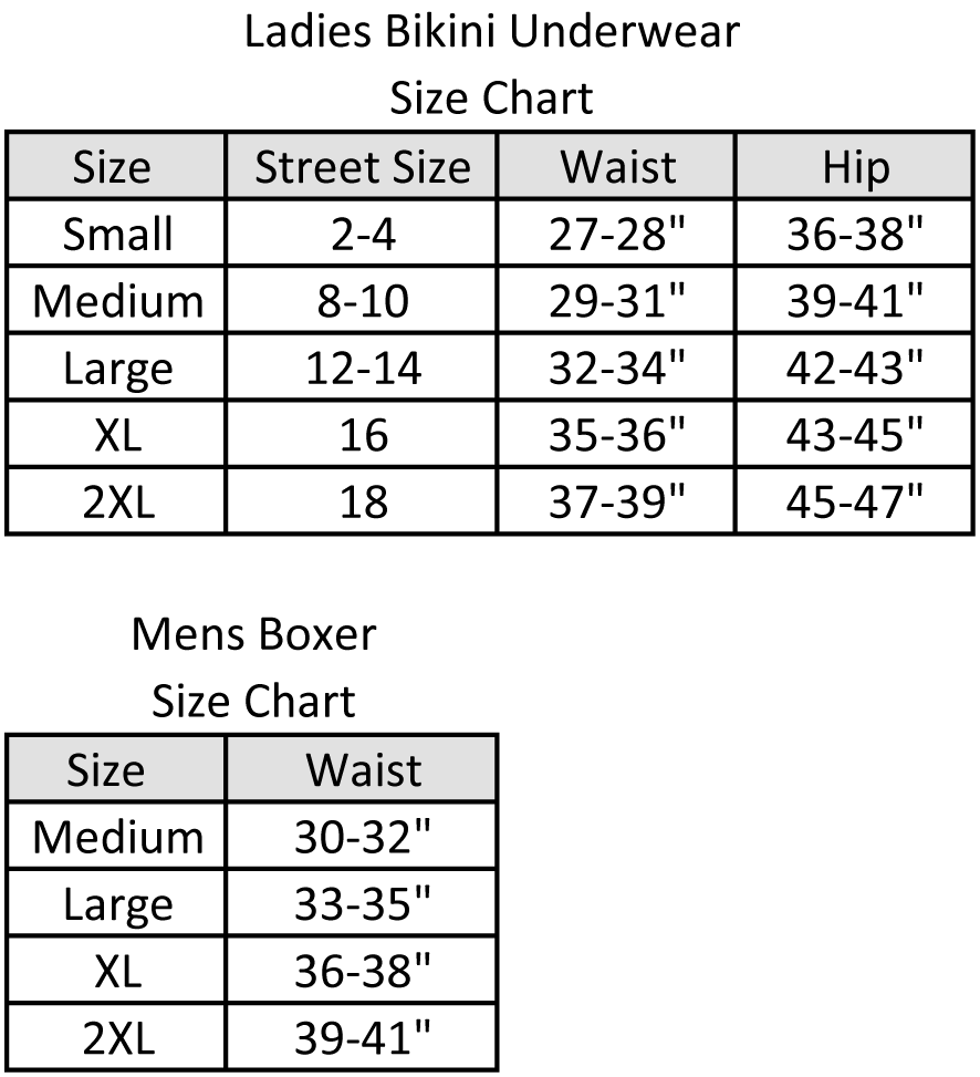 Underwear Boxer Briefs or Bikini Briefs
