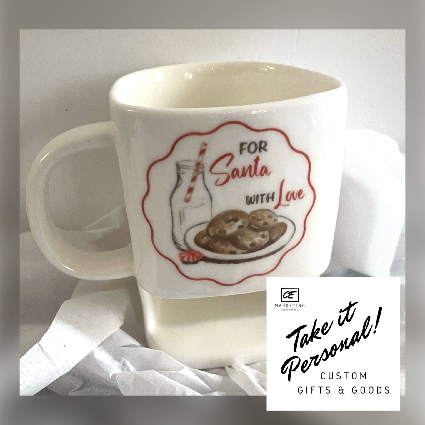 Ceramic Cookie Mug Custom Inked - 11oz