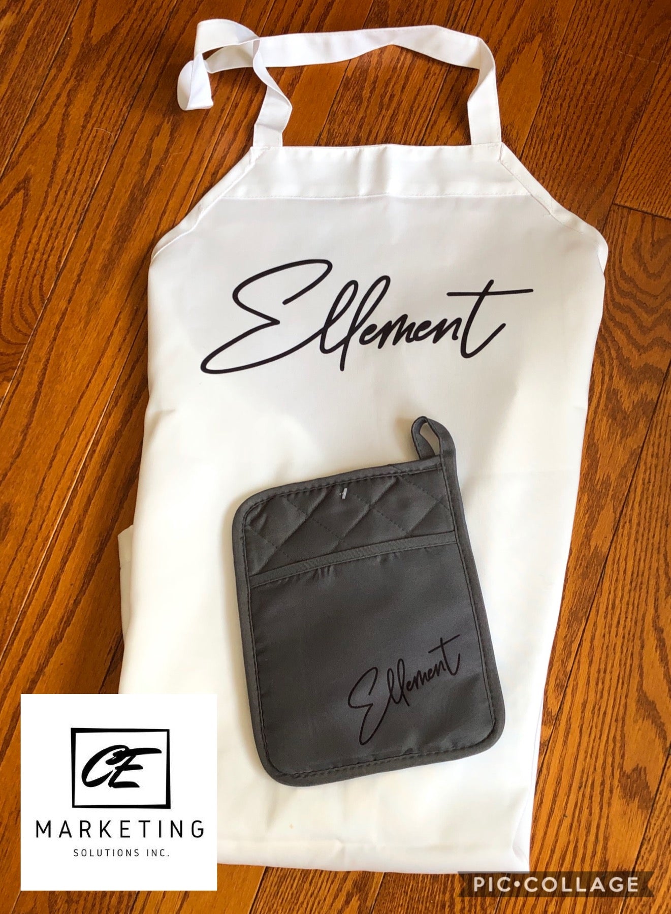 Apron and oven holder combo inked