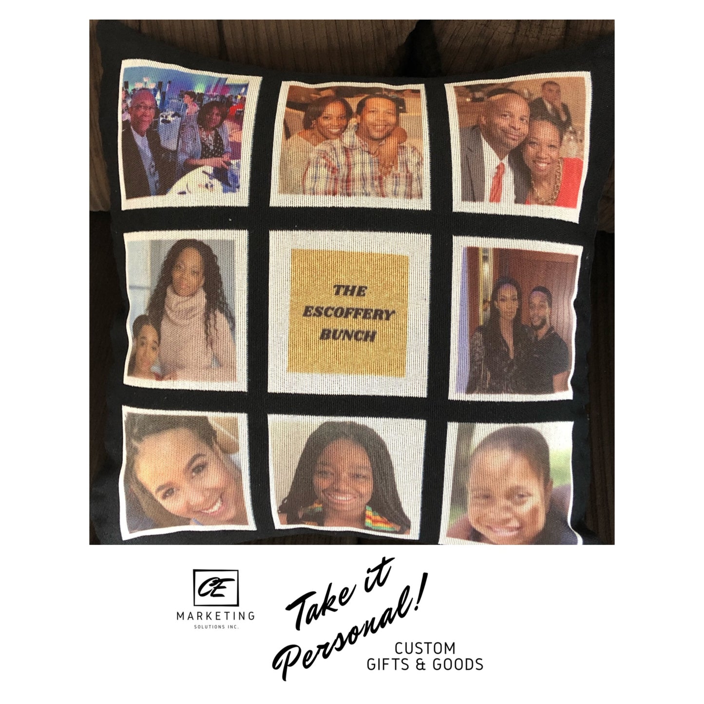 Photo Panel Pillow Inked