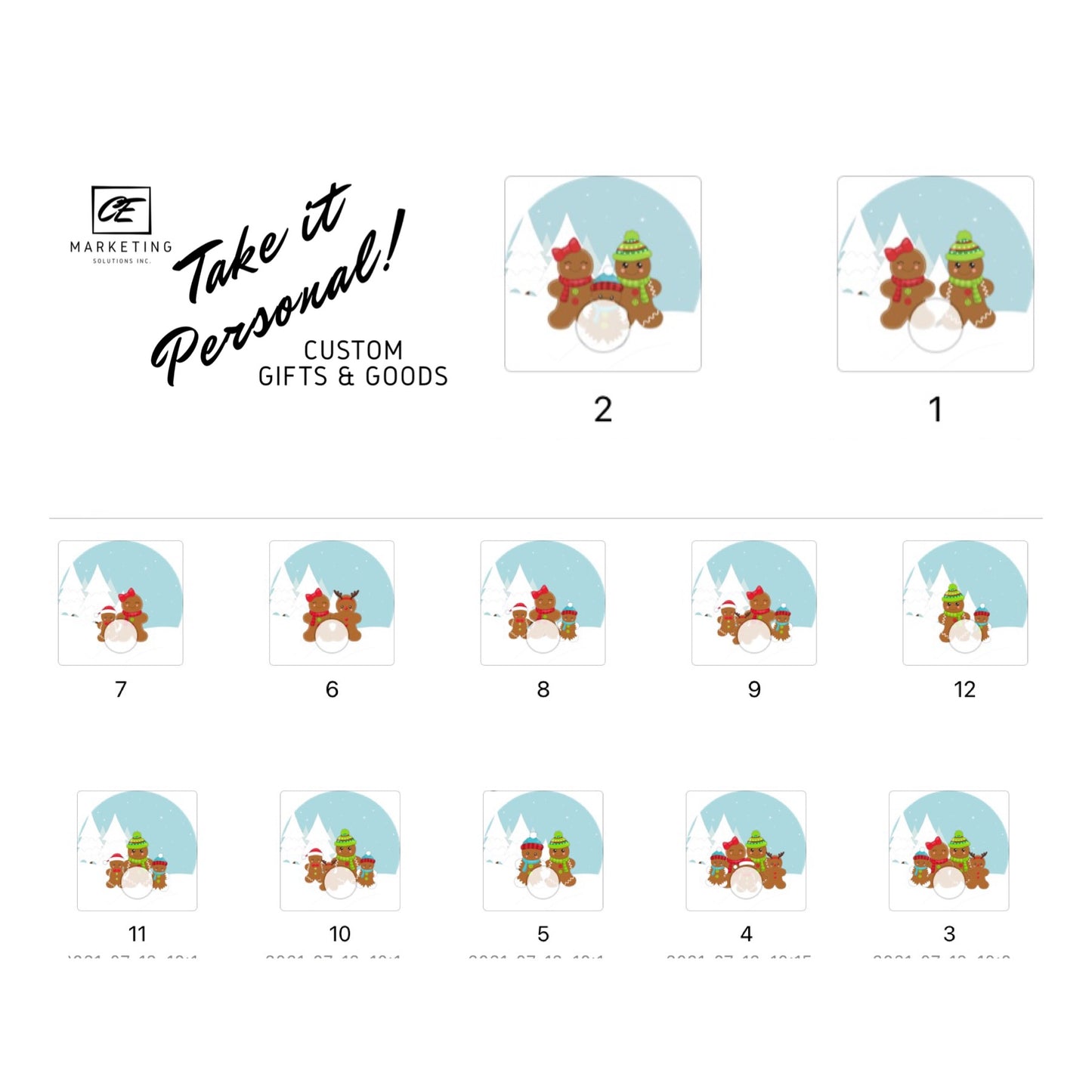Holiday Gingerbread Man Ornaments Option Custom