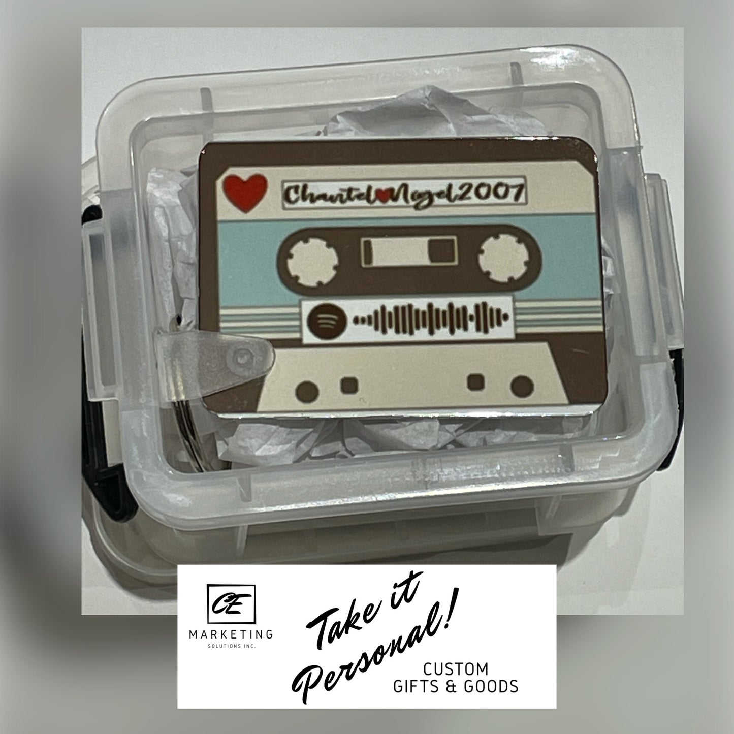 Mix Tape Musical Keychain Custom