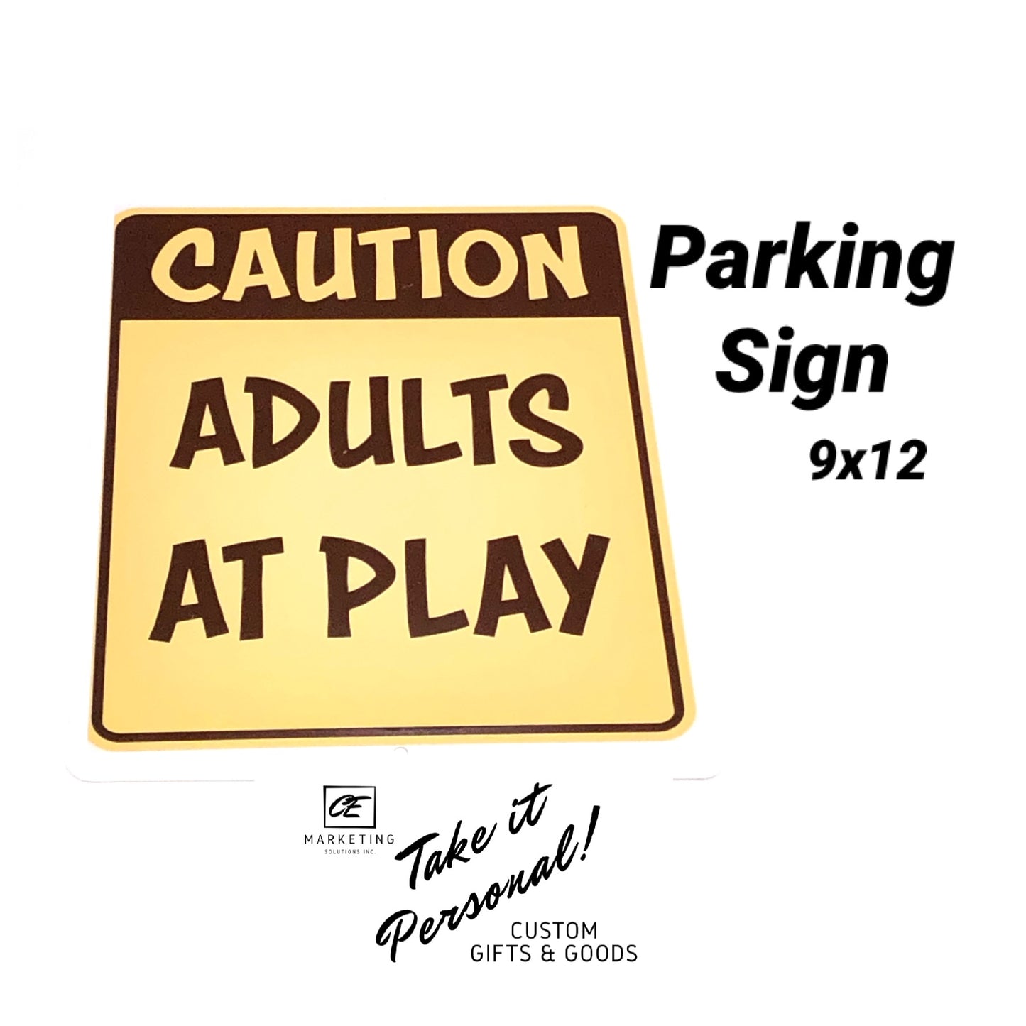 Aluminum sign custom inked