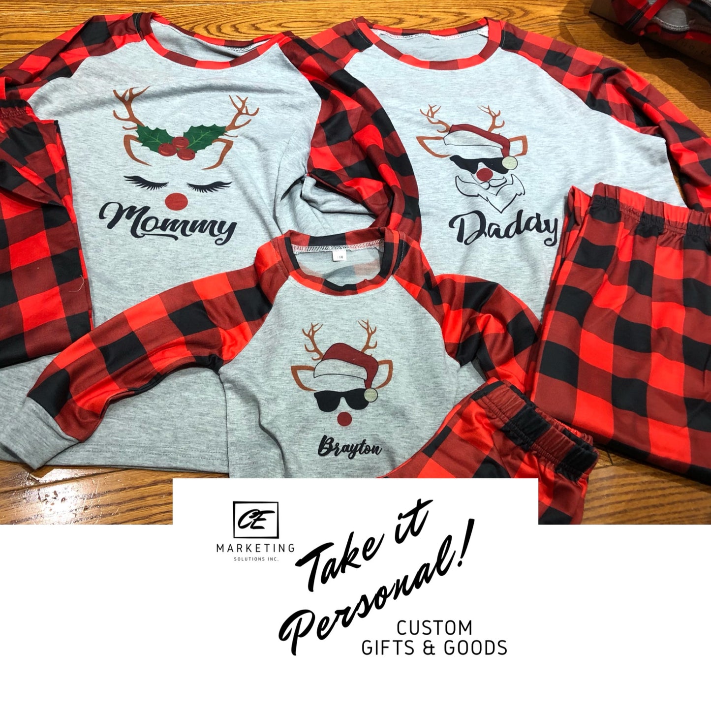 Buffalo Print Pyjamas inked- limited sizes