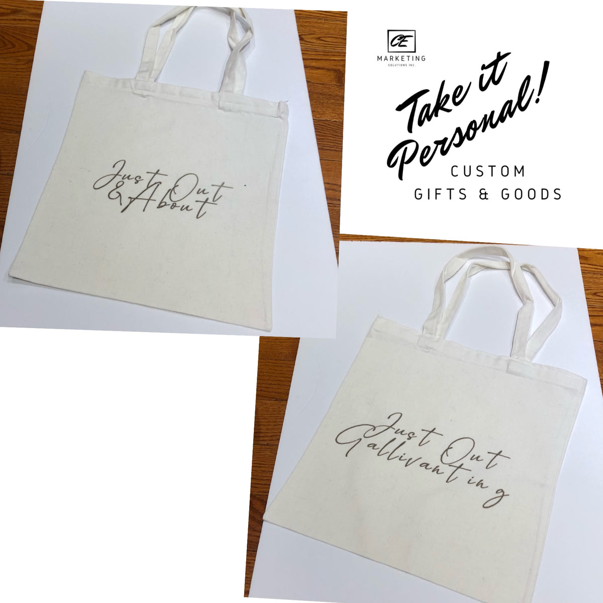 Custom Reusable inked Canvas Tote – CE Marketing Solutions Inc.