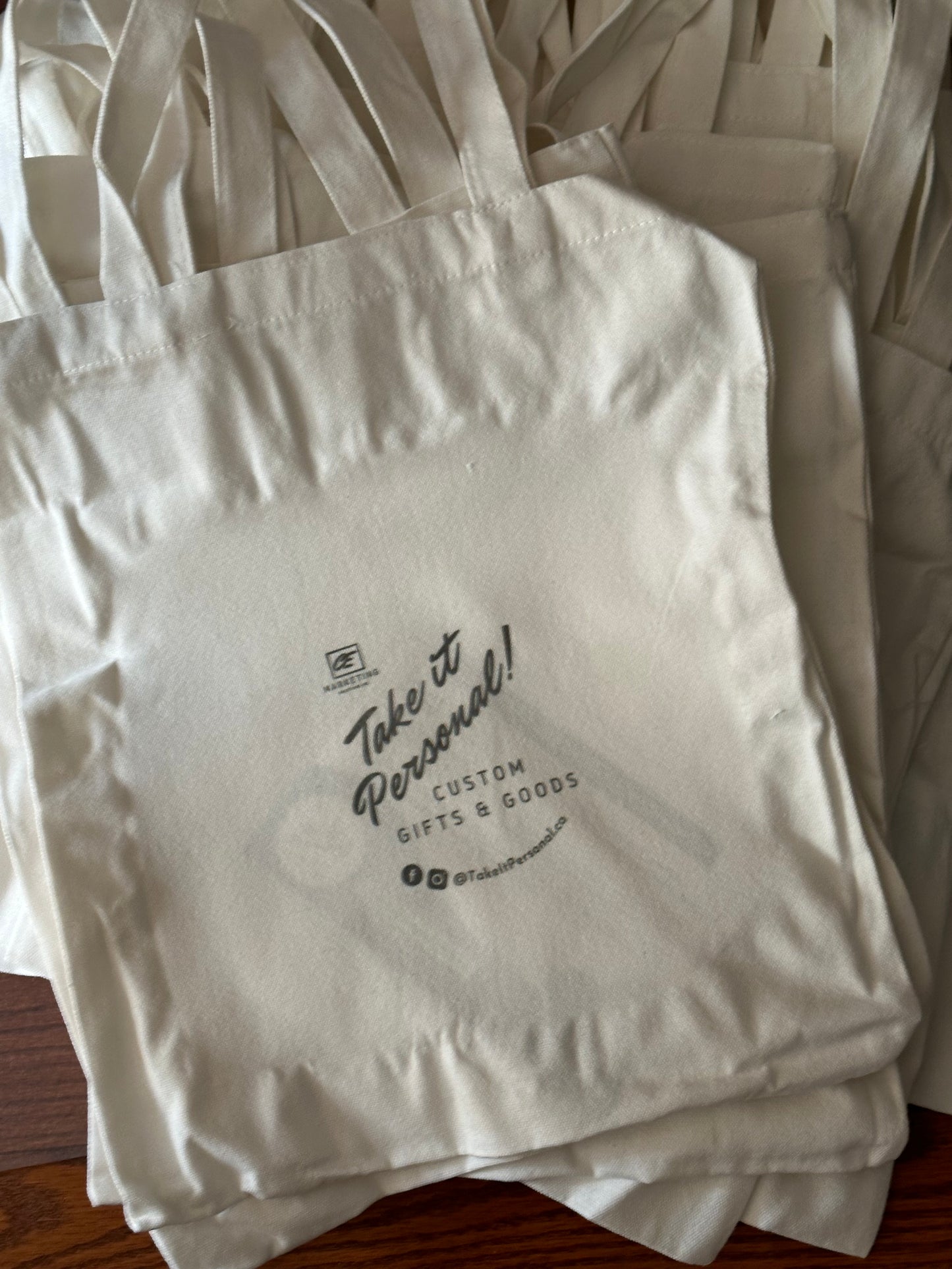 Canvas inked Tote