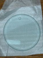 Round Frosted Custom Glass Ornament