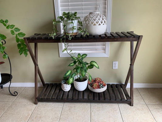 Wood Plant Bench Stand