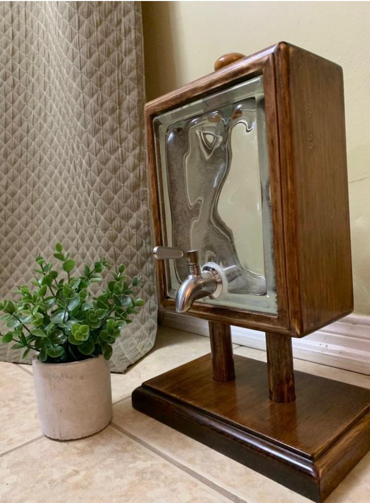 Glass Block Liquor Dispenser