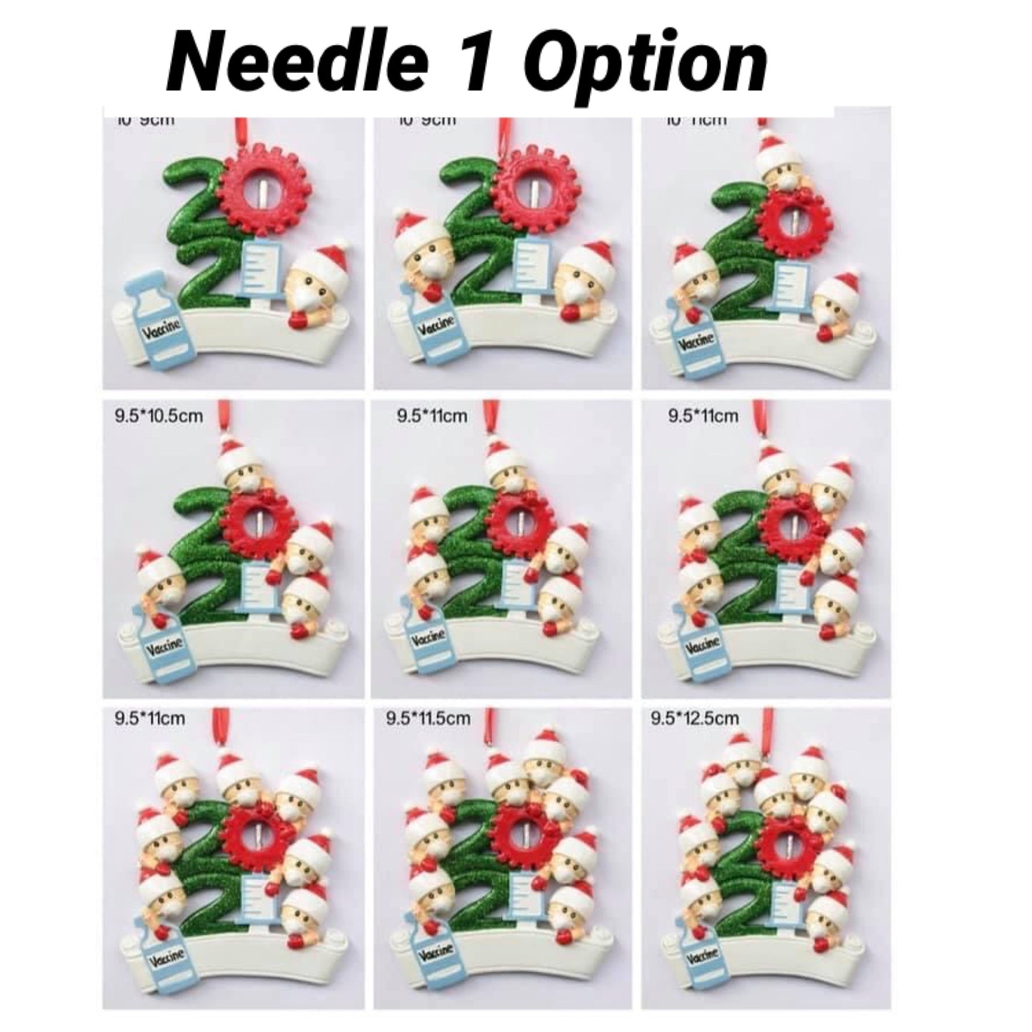 Ornaments Covid Custom Needle 1 Option