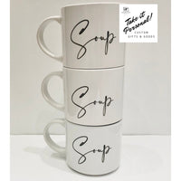 Ceramic Stackable Mug Custom Inked - 14oz