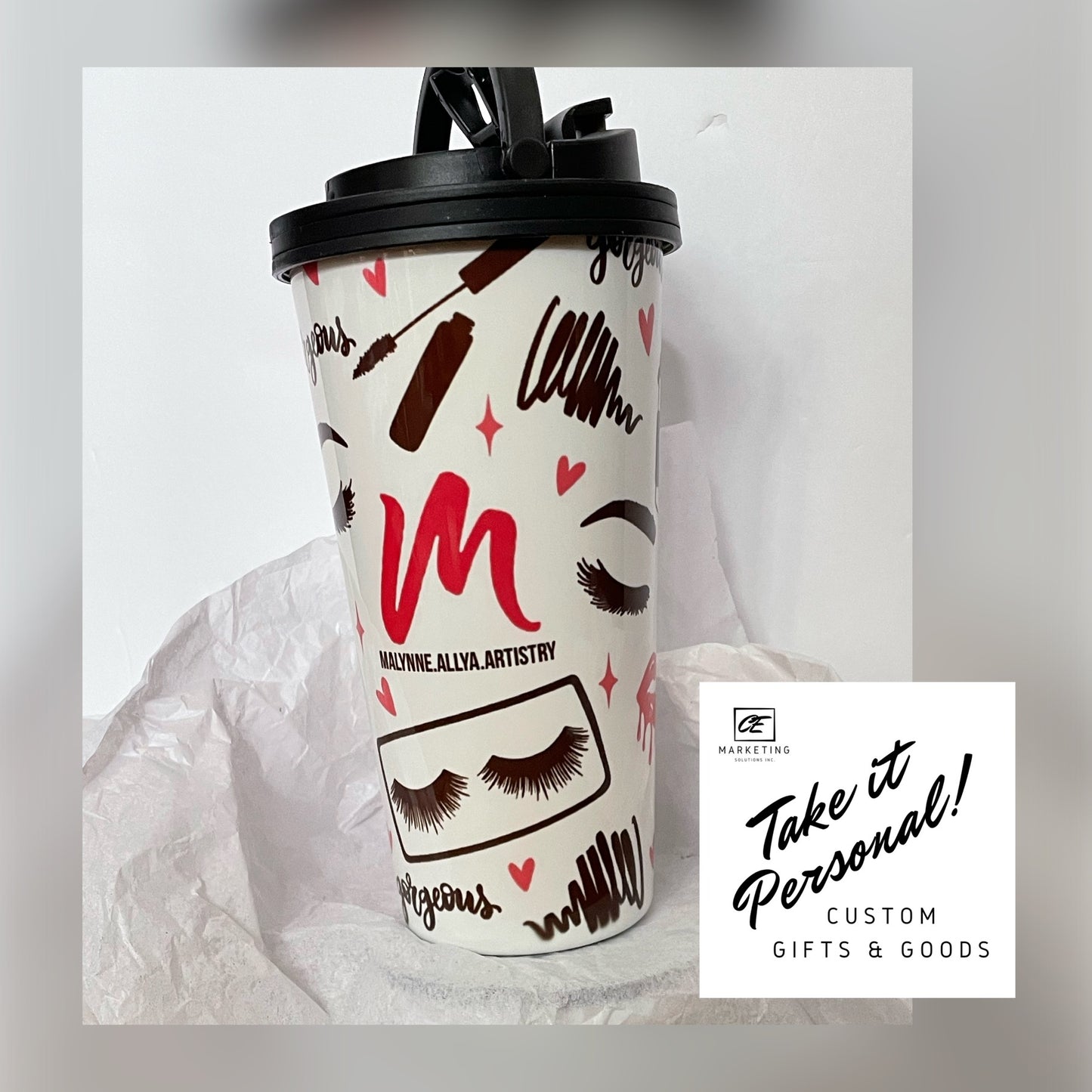 16oz Custom Coffee Takeout tumbler Inked