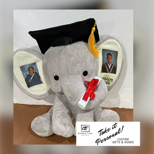 Graduation Elephant Custom inked