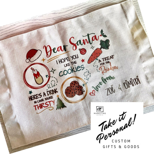 Custom Santa Place Mat inked