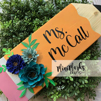 Teacher Gifts - personalized pencil plaques