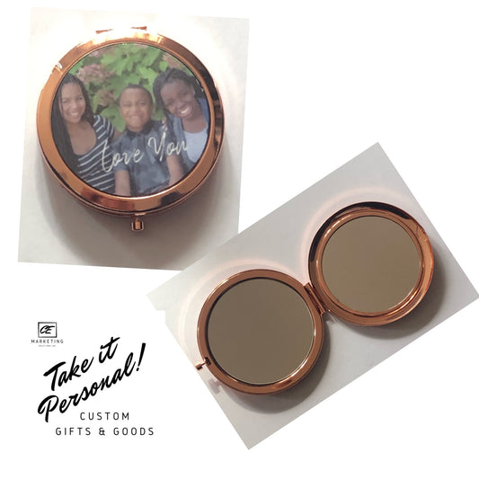 Custom Compact Mirror inked