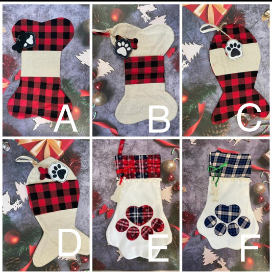 Holiday Pet Stockings Custom Inked & vinyl