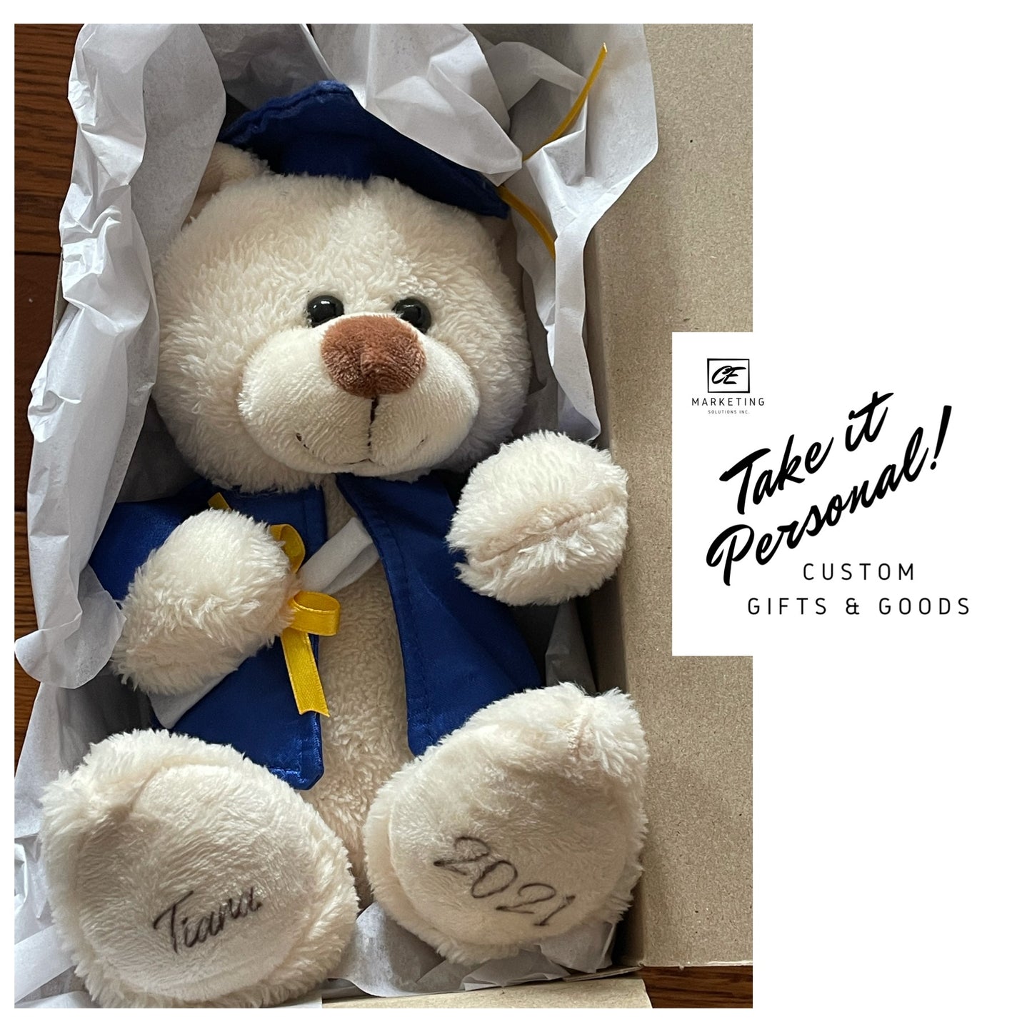 Graduation Bear Custom inked