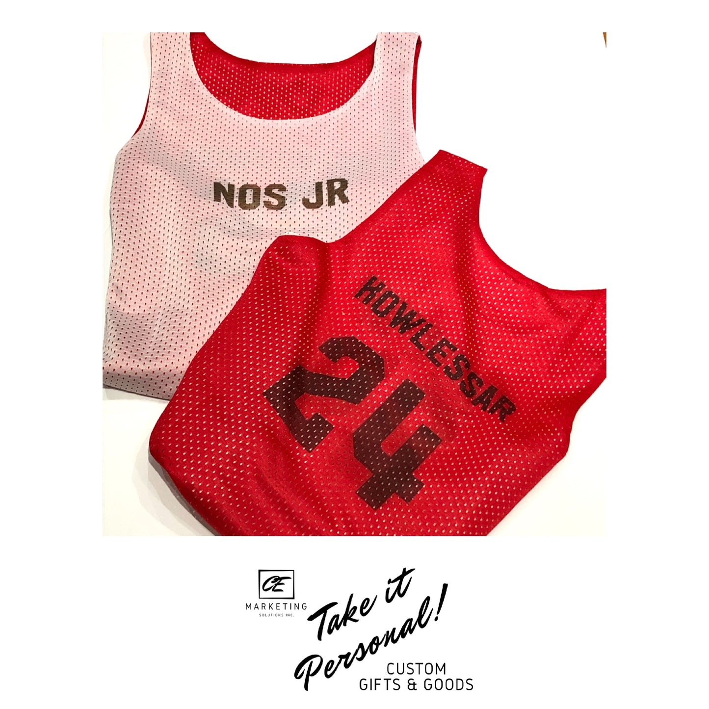 Youth / Adult Reversible custom Jersey ( Ink & custom vinyl)