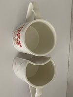 Ceramic Heart Handle Mug set Custom Inked