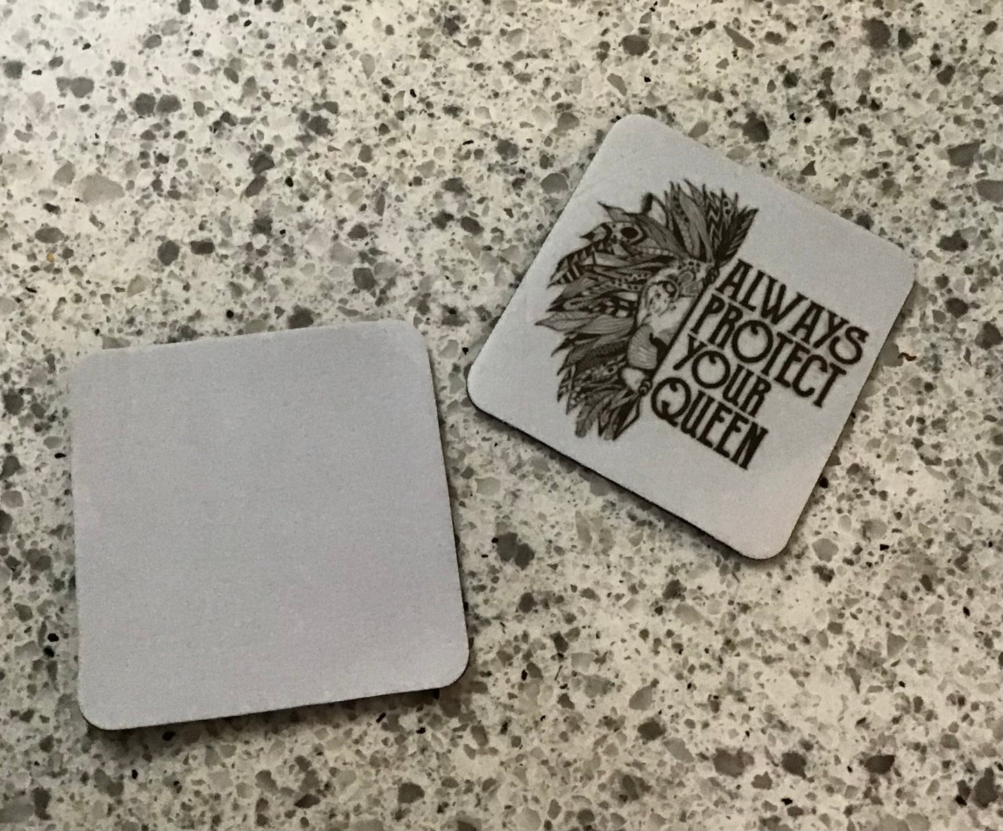 Custom Coaster Pads inked