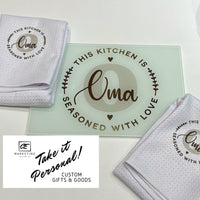 Cutting Board and Kitchen Towel Set