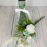 Artificial Floral - Tall Retro glass vase