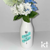 Artificial Floral - White Milk bottle